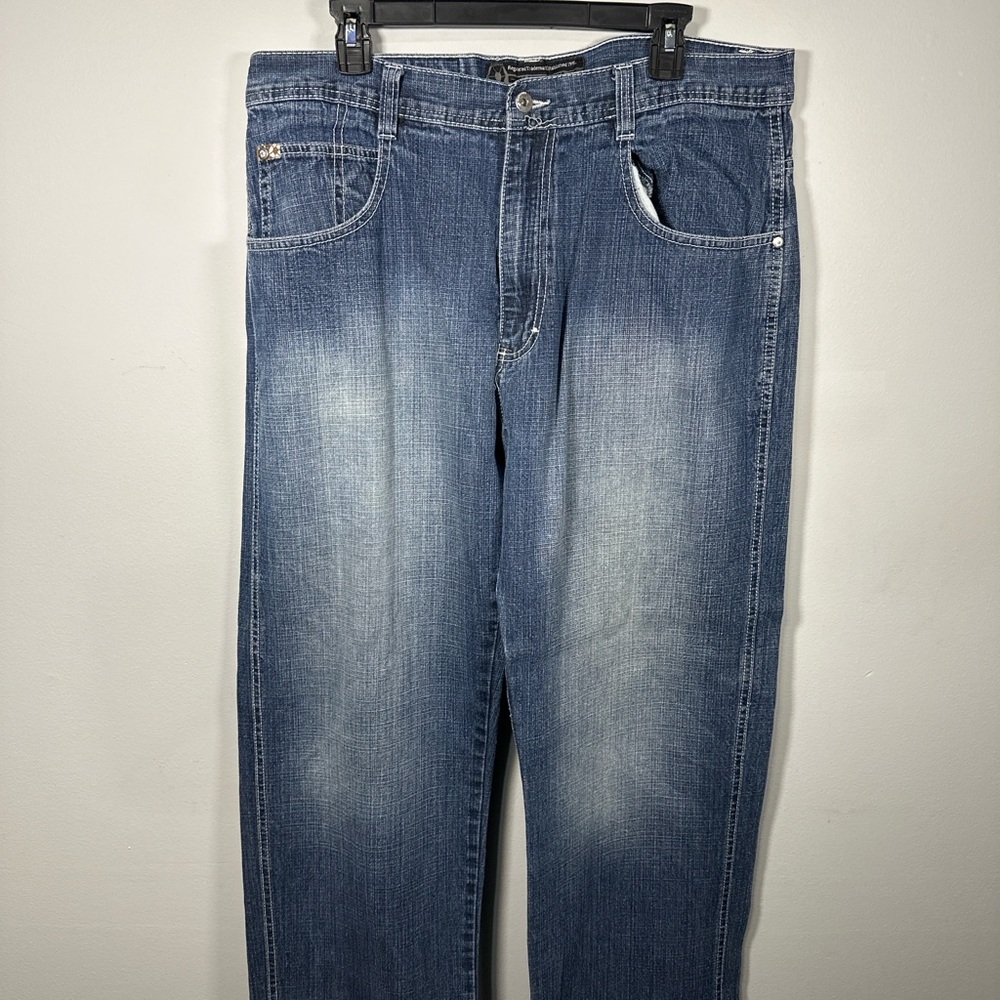 Southpole Mens Jeans 38 Blue Baggy Y2K Hip Hop Skater Denim